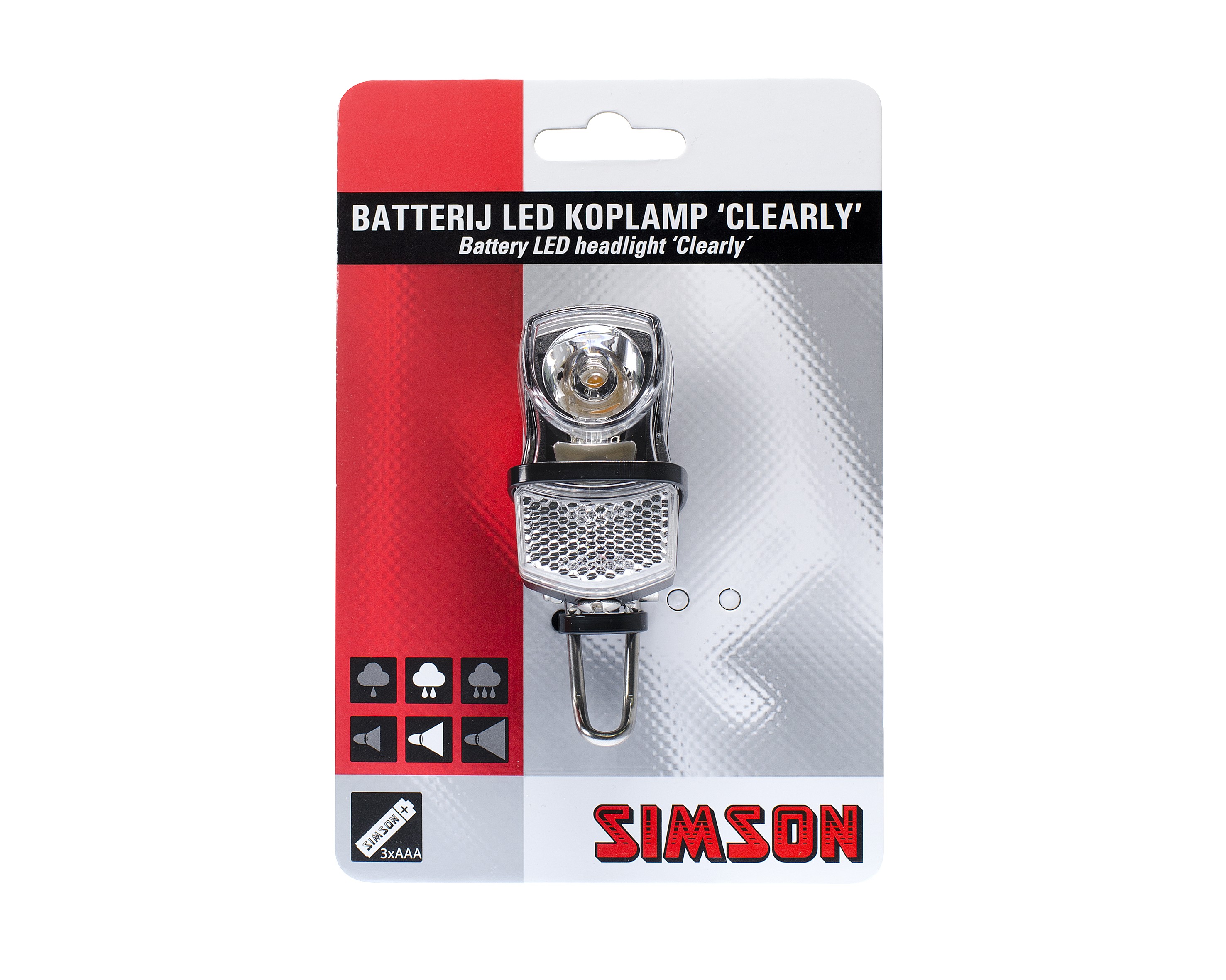 Simson Batterij Voorvork LED koplamp 'Clearly'