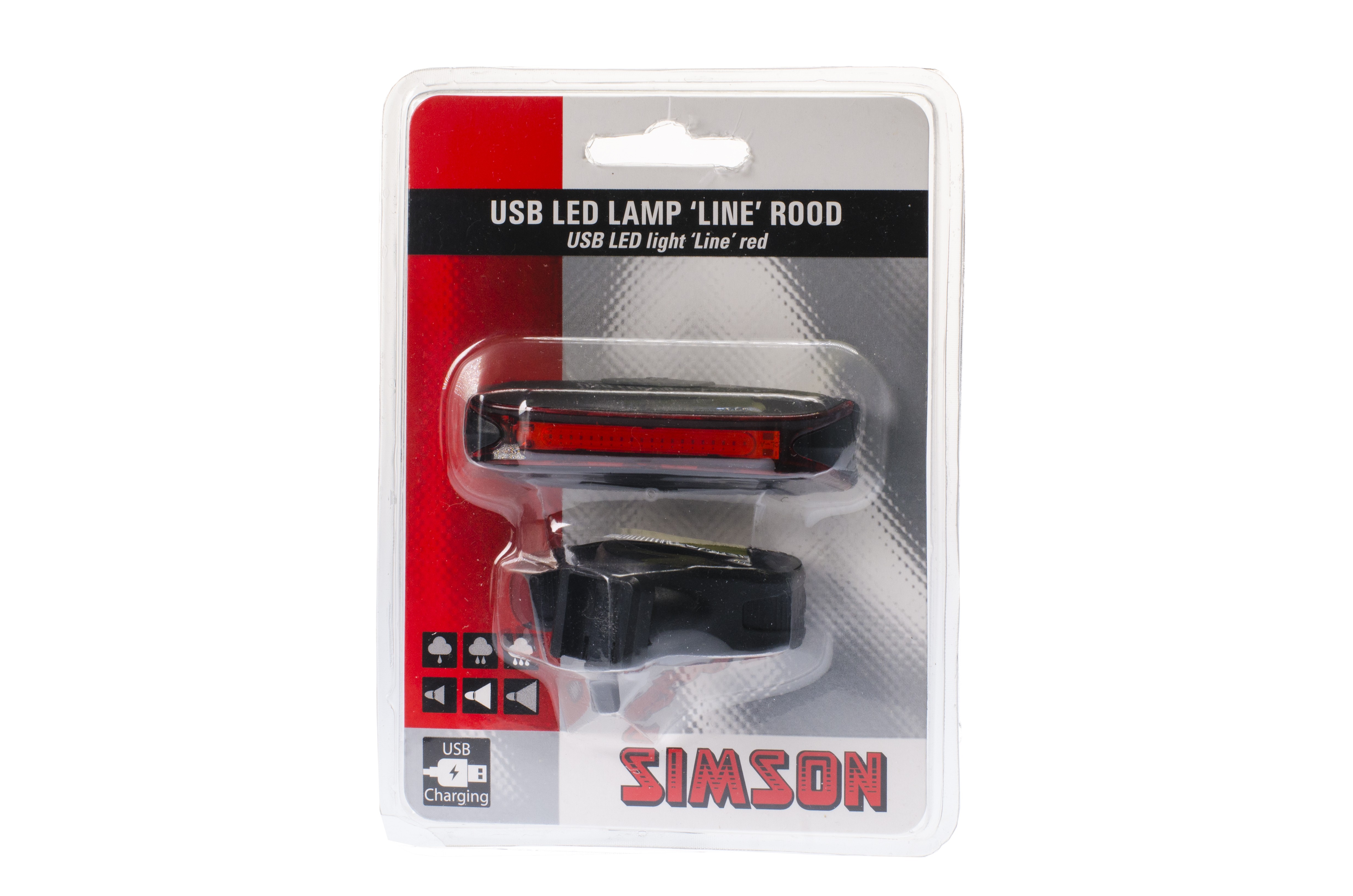 Simson usb led lamp line rood 20 led 3 lux afbeelding