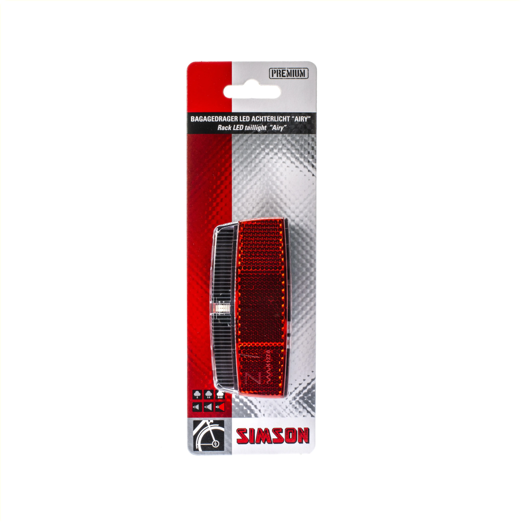 Simson Naafdynamo Bagagedrager achterlicht ''Airy'', 6V