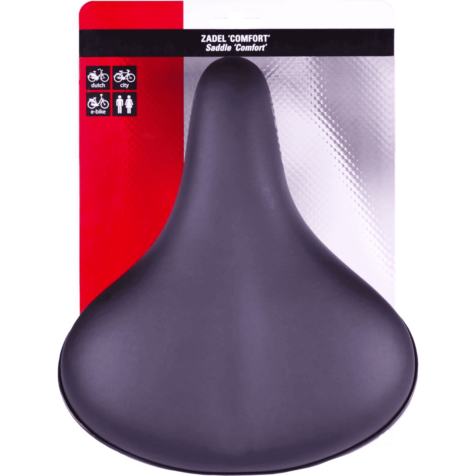 zadel Comfort unisex 254 x 225 mm zwart zadel Comfort unisex 254 x 225 mm zwart