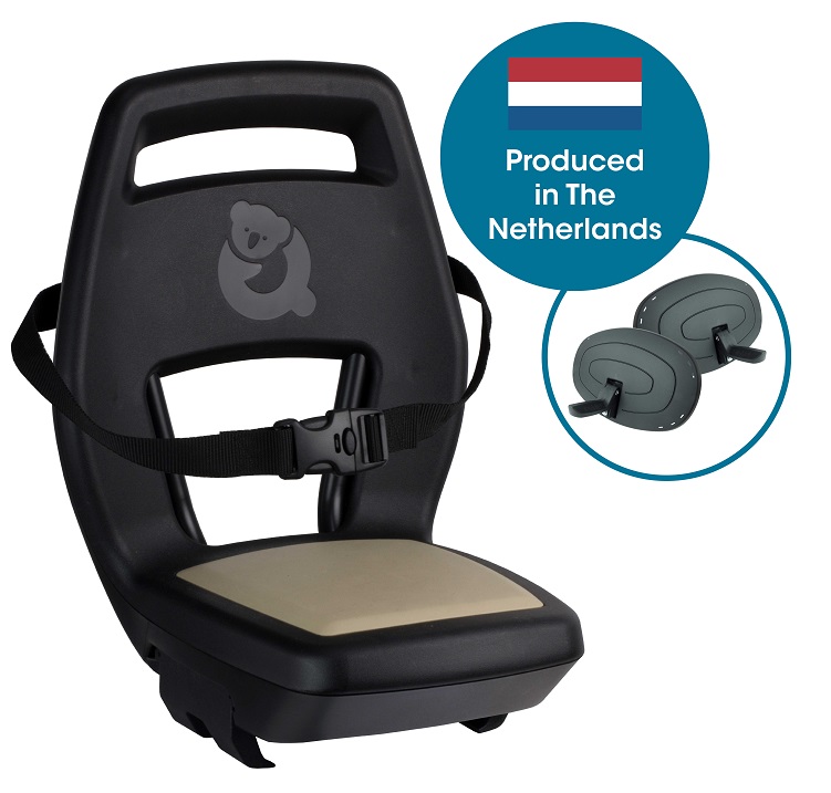 Qibbel 6+ Junior Seat compleet - Zwart/Khaki