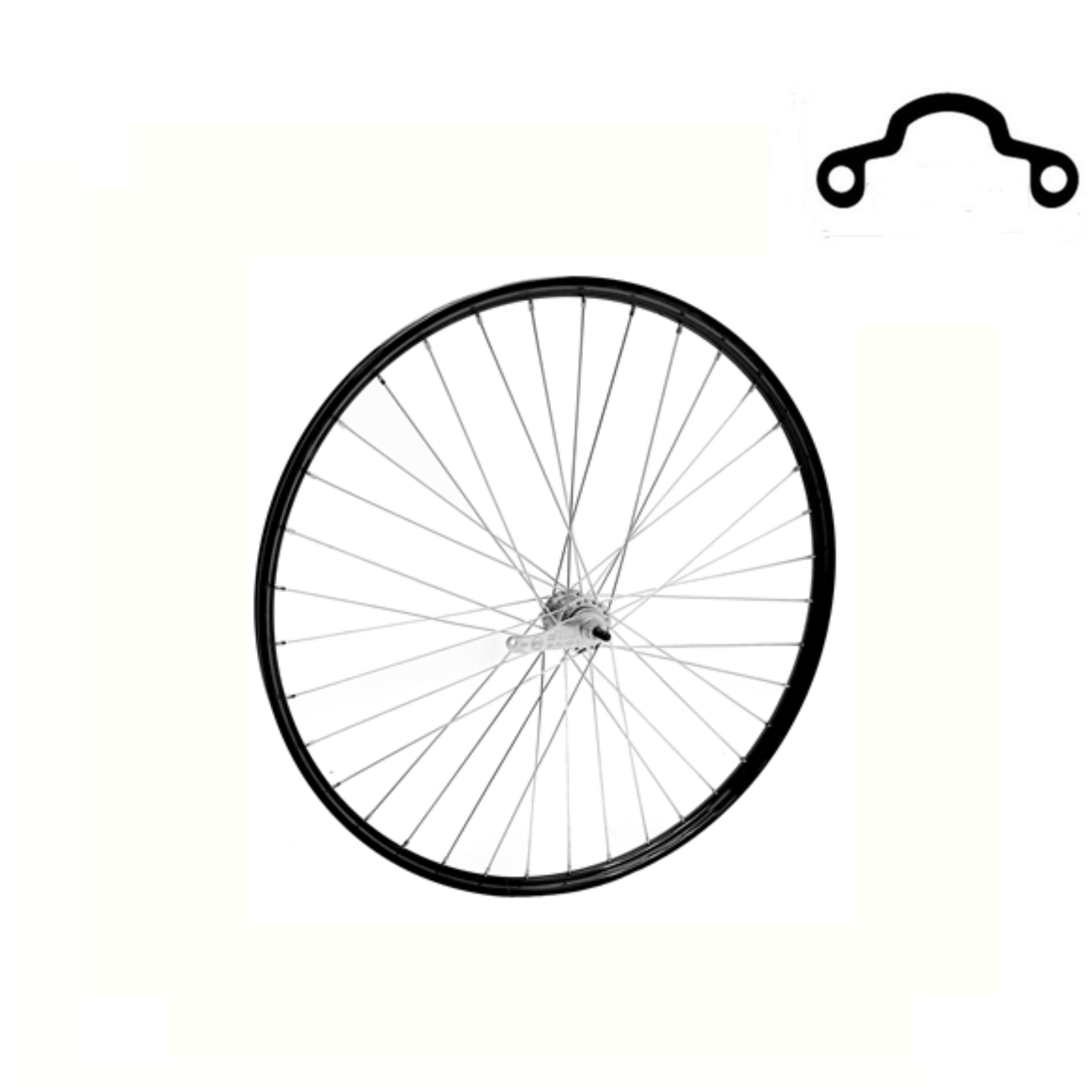Achterwiel 28x1 1/2 zwart, KT remnaaf, spaak 13, Westwood profiel aluminium velg. Achterwiel 28x1 1/2 zwart, KT remnaaf, spaak 13, Westwood profiel aluminium velg.