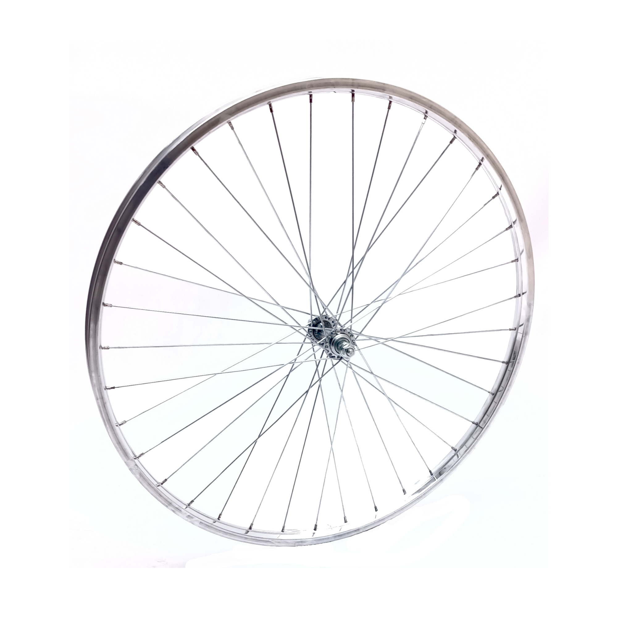 Voorwiel 28x1 5/8x1 3/8 aluminium Westwood high polished velg, spaak 13